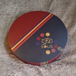 Round Cigar Presentation Box - Burgundy & Navy